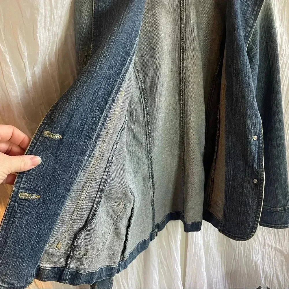 67% OFF❣️Jeanstar Distressed Jean Jacket Blazer-style, M - Picture 6 of 12